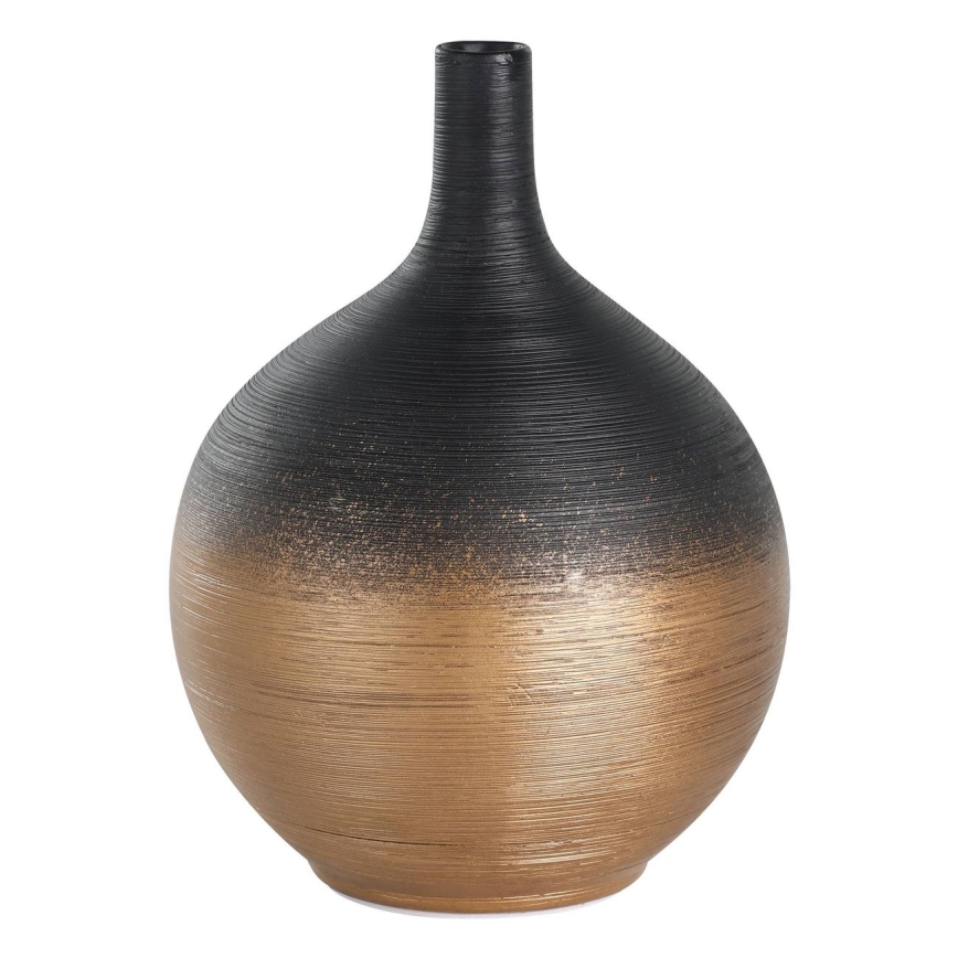 Eglo - Ceramic vase 22x16 cm black/gold