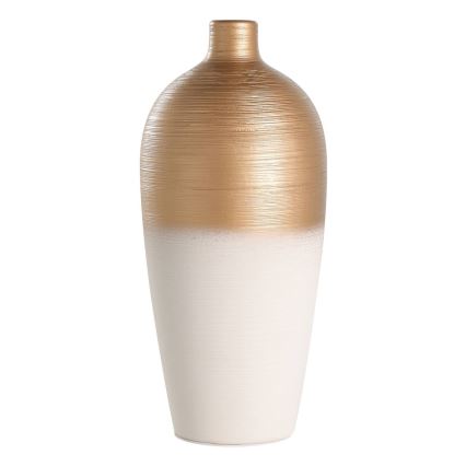 Eglo - Ceramic vase 28x15 cm white/gold