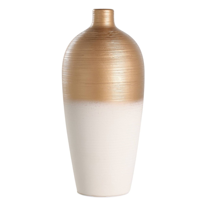 Eglo - Ceramic vase 28x15 cm white/gold