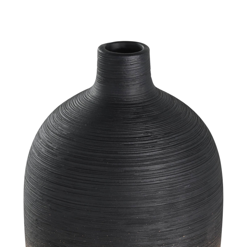 Eglo - Ceramic vase 28x12,5 cm black/gold