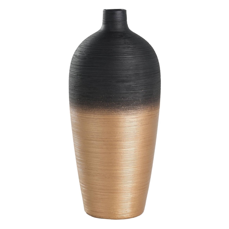 Eglo - Ceramic vase 28x12,5 cm black/gold