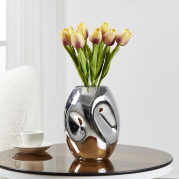 Eglo 421688 - XIPORAI Glass Vase 19.8 x 14.5 cm, Polished Chrome