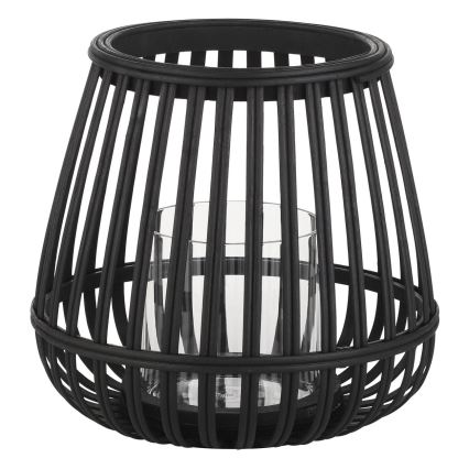 Eglo - Candlestick 20x22 cm black/bamboo