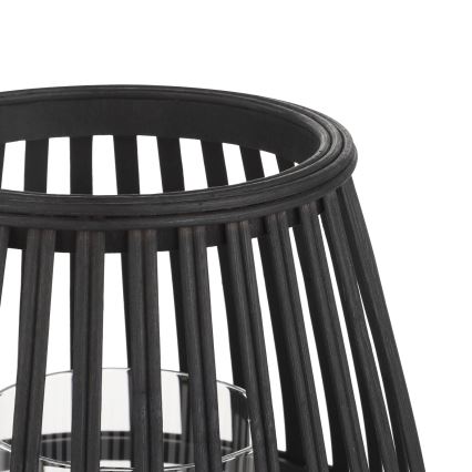 Eglo - Candlestick 20x22 cm black/bamboo