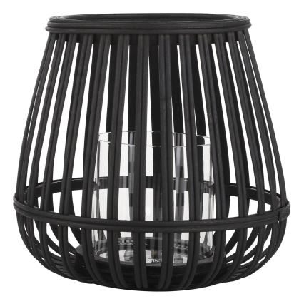 Eglo - Candlestick 20x22 cm black/bamboo
