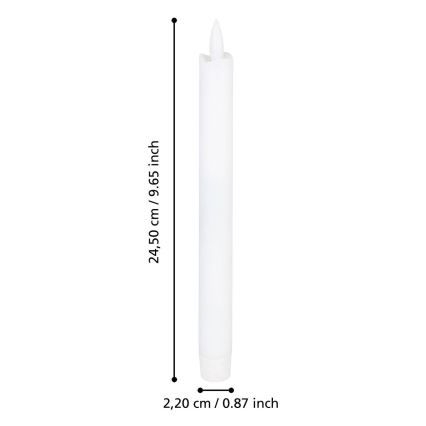 Eglo - SET 2x LED Candle LED/1xAAA 24,5 cm white