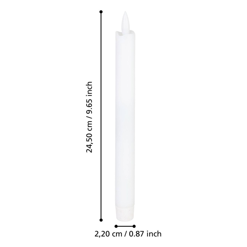 Eglo - SET 2x LED Candle LED/1xAAA 24,5 cm white
