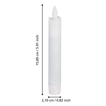 Eglo - SET 2x LED Candle LED/1xAAA 15 cm white