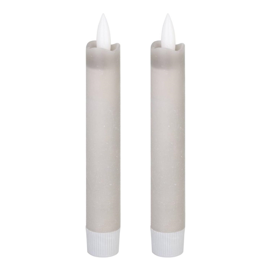 Eglo 422223 - SET 2x LED Candle ANTANABE LED/1xAAA 15 cm grey