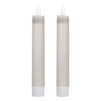 Eglo 422223 - SET 2x LED Candle ANTANABE LED/1xAAA 15 cm grey