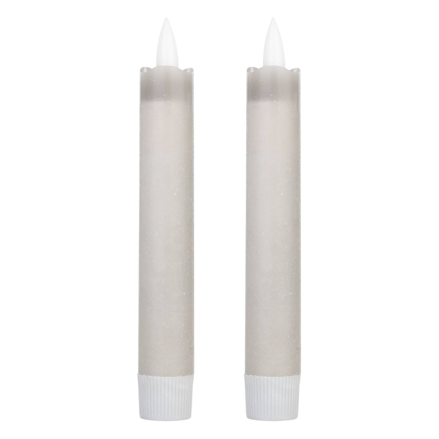 Eglo 422223 - SET 2x LED Candle ANTANABE LED/1xAAA 15 cm grey