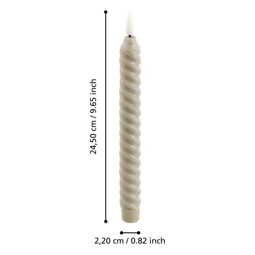 Eglo - SET 2x LED Candle LED/1xAAA 24,5 cm beige