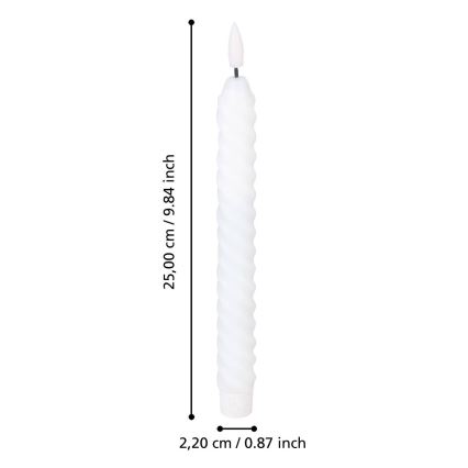 Eglo - SET 2x LED Candle LED/1xAAA 25 cm white