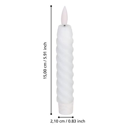Eglo - SET 2x LED Candle LED/1xAAA 15 cm white