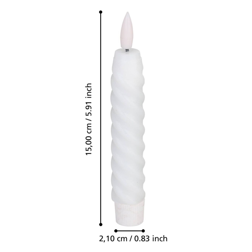 Eglo - SET 2x LED Candle LED/1xAAA 15 cm white