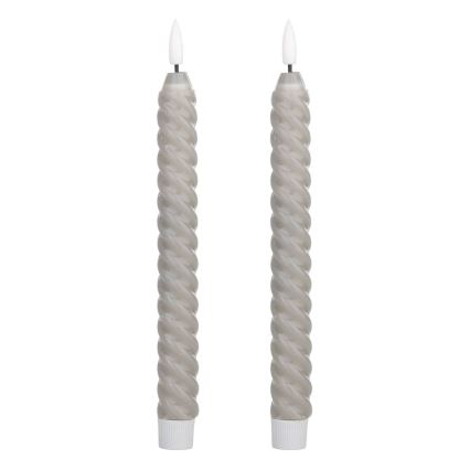Eglo - SET 2x LED Candle LED/1xAAA 25 cm grey