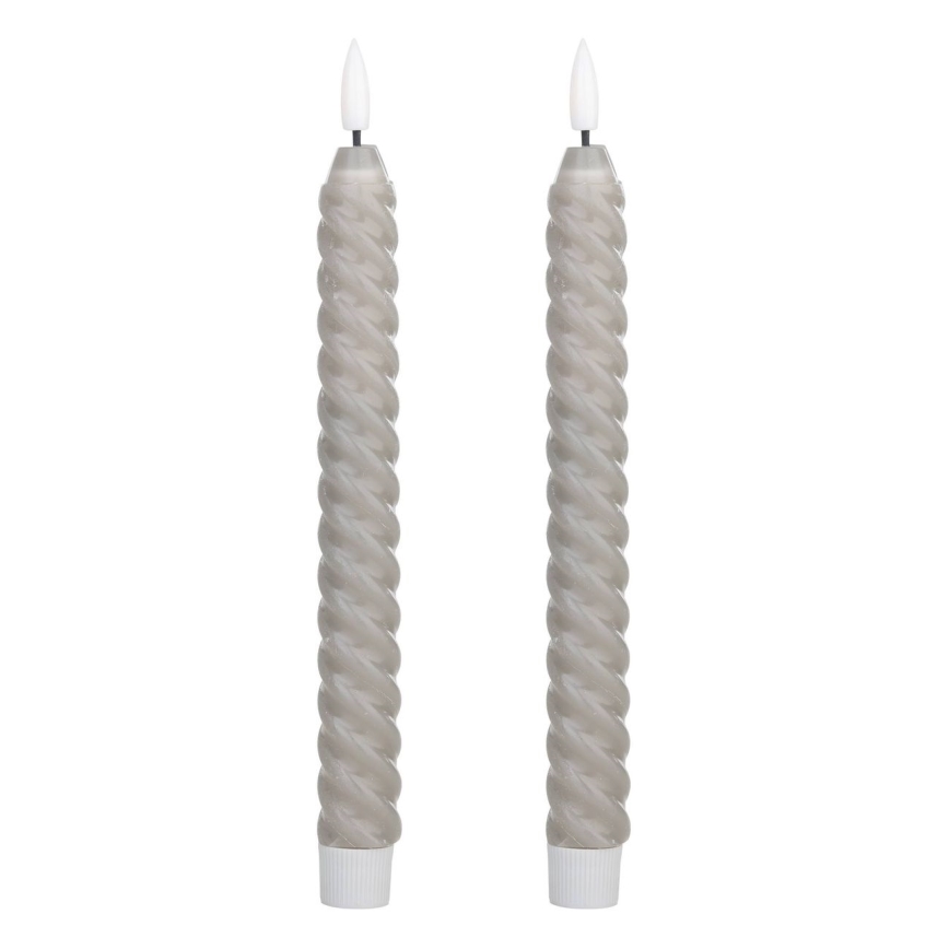 Eglo - SET 2x LED Candle LED/1xAAA 25 cm grey