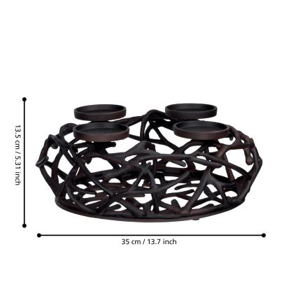 Eglo 422731 - OROQUIETA Candle Holder 13,5x35 cm brown
