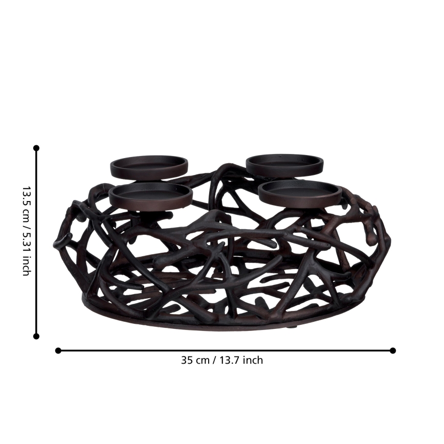 Eglo 422731 - OROQUIETA Candle Holder 13,5x35 cm brown