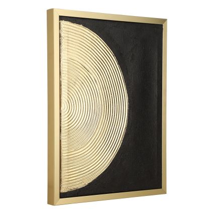 Eglo - SET 2x Painting on canvas 43x33 cm black/gold