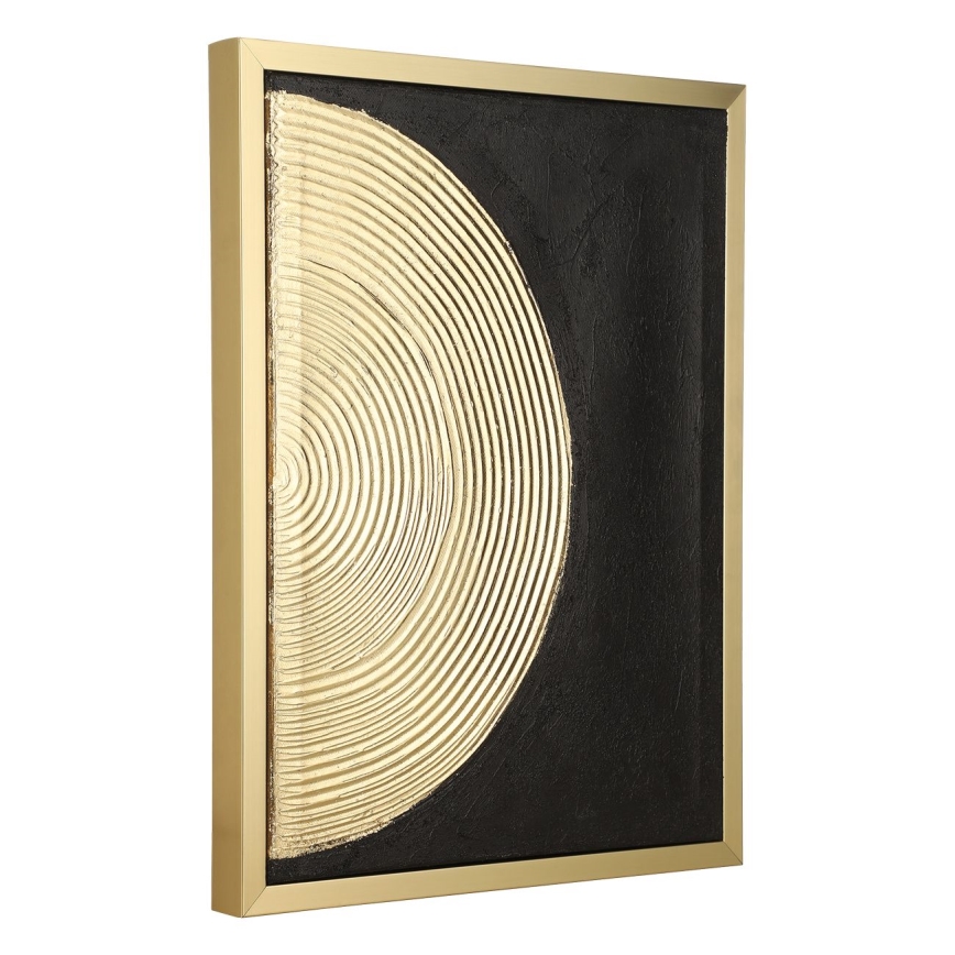 Eglo - SET 2x Painting on canvas 43x33 cm black/gold