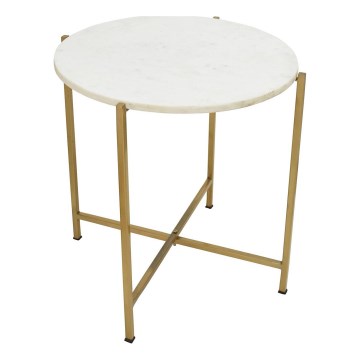 Eglo 424002 - TOWADA 46 cm Side Table, Marble/Gold