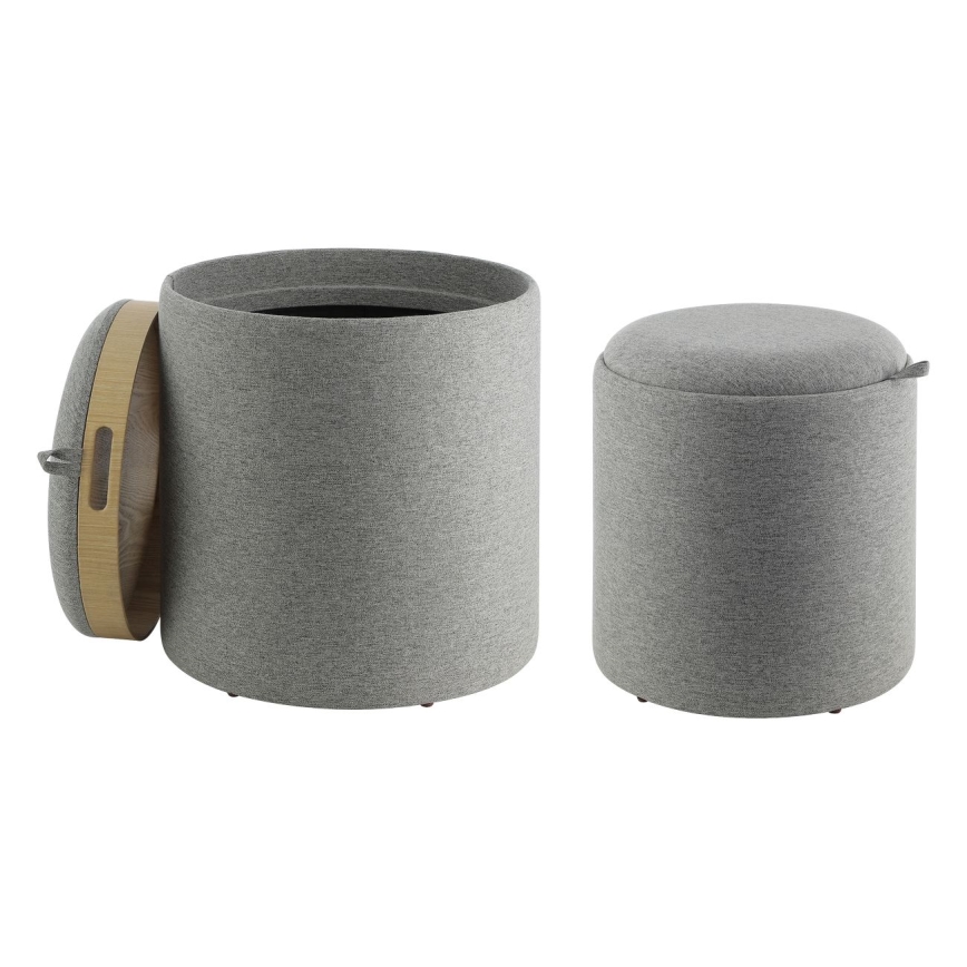Eglo - SET 2x Stool d. 34,5/39 cm grey