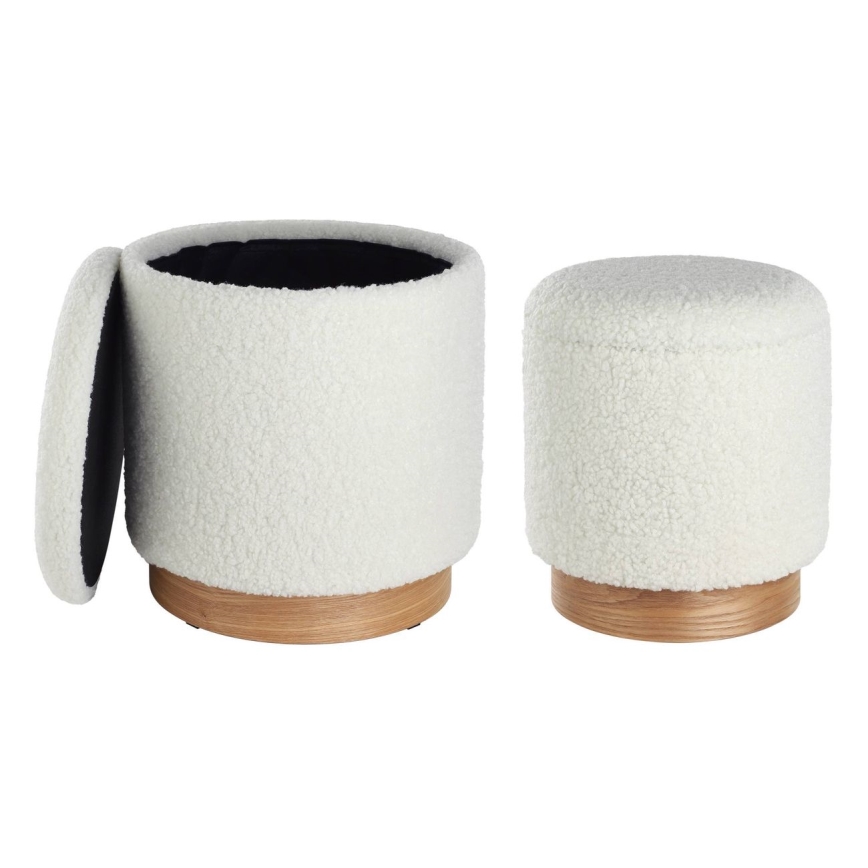 Eglo - SET 2x Stool d. 30,5/37 cm white