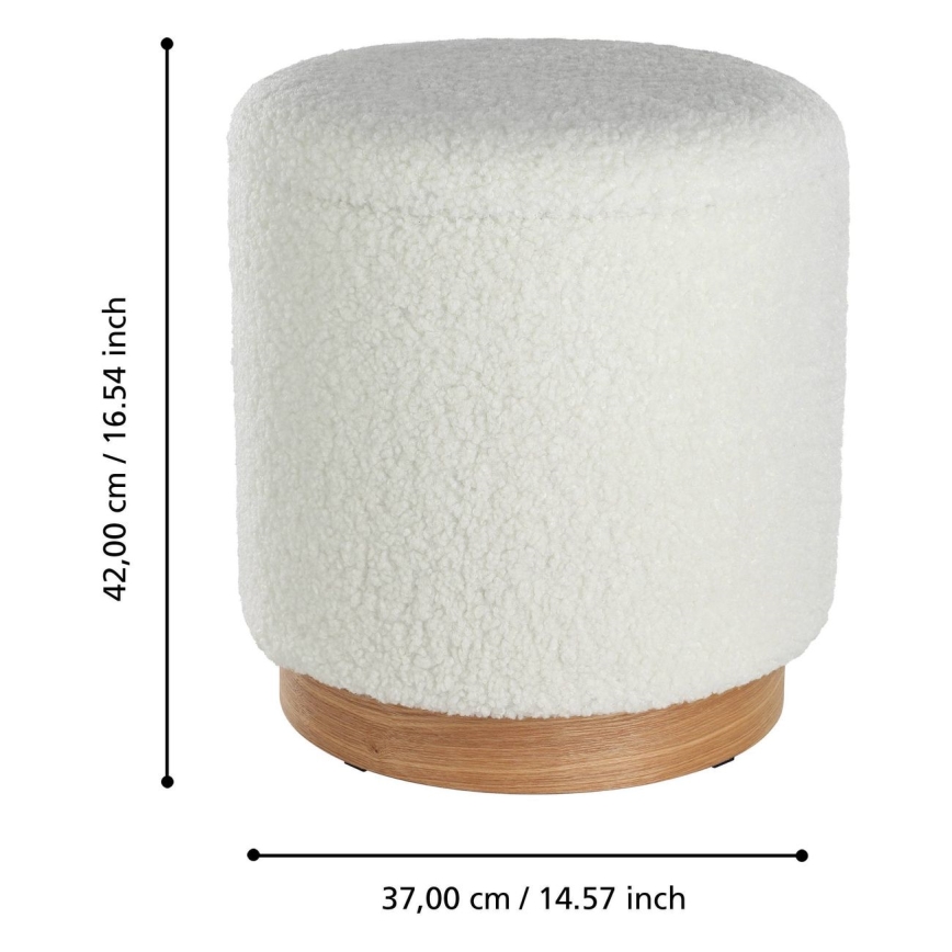 Eglo - SET 2x Stool d. 30,5/37 cm white
