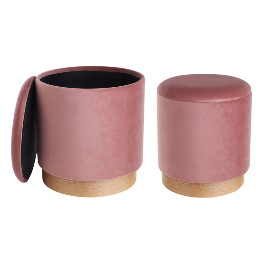 Eglo - SET 2x Stool d. 30,5/37 cm pink