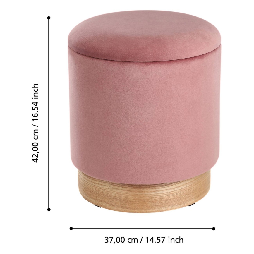 Eglo - SET 2x Stool d. 30,5/37 cm pink