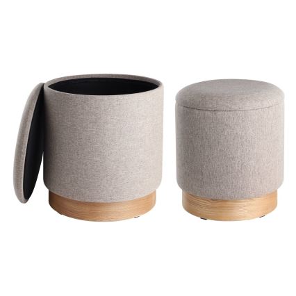 Eglo - SET 2x Stool d. 30,5/37 cm brown