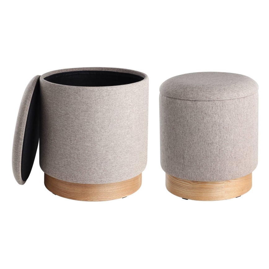 Eglo - SET 2x Stool d. 30,5/37 cm brown