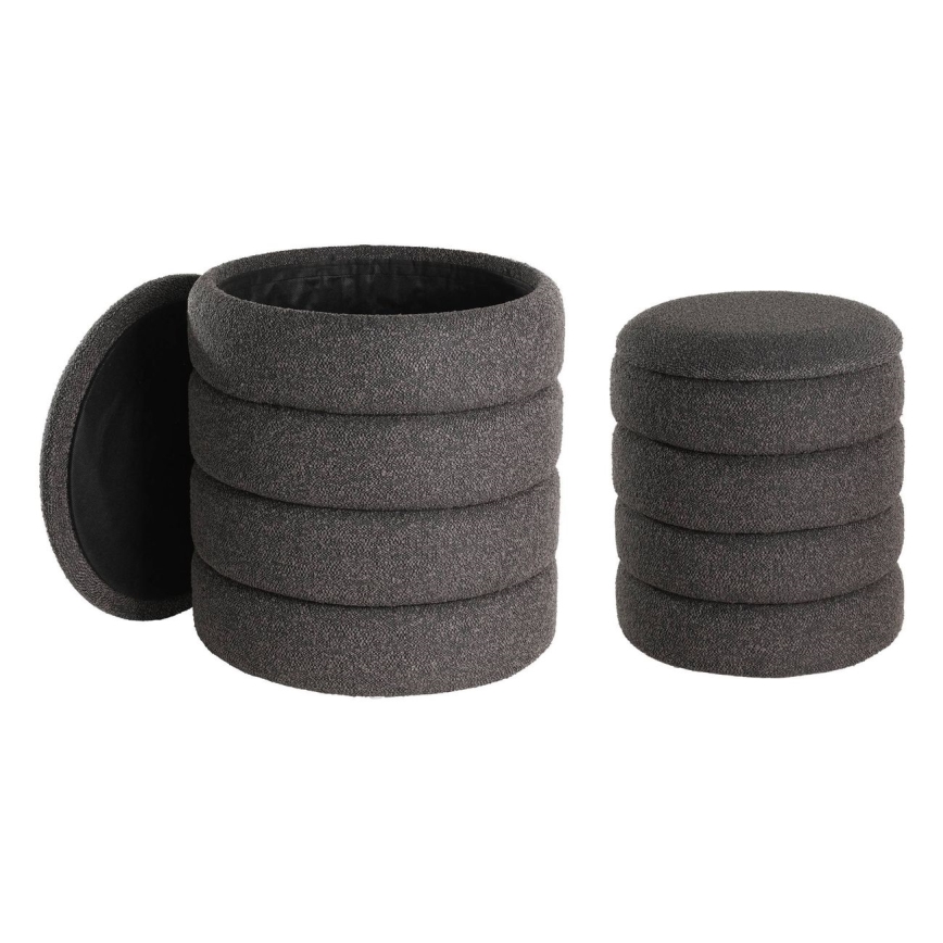 Eglo - SET 2x Stool d. 33,5/40 cm black