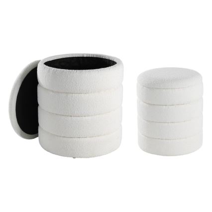Eglo - SET 2x Stool d. 33,5/40 cm white