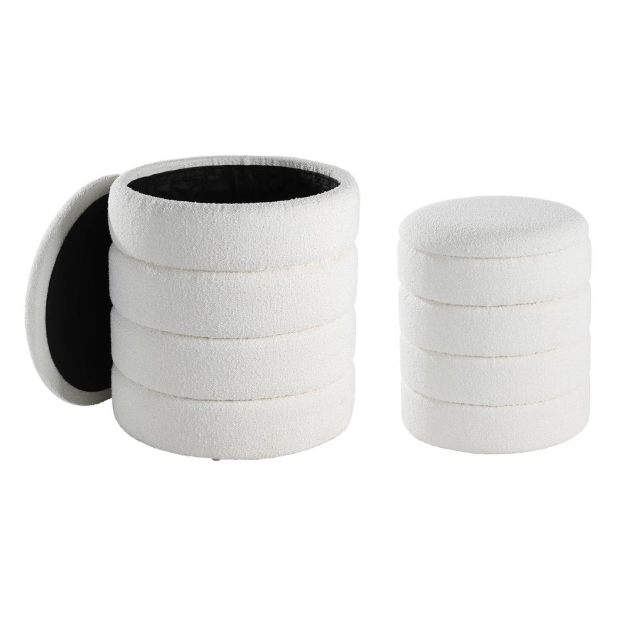 Eglo - SET 2x Stool d. 33,5/40 cm white