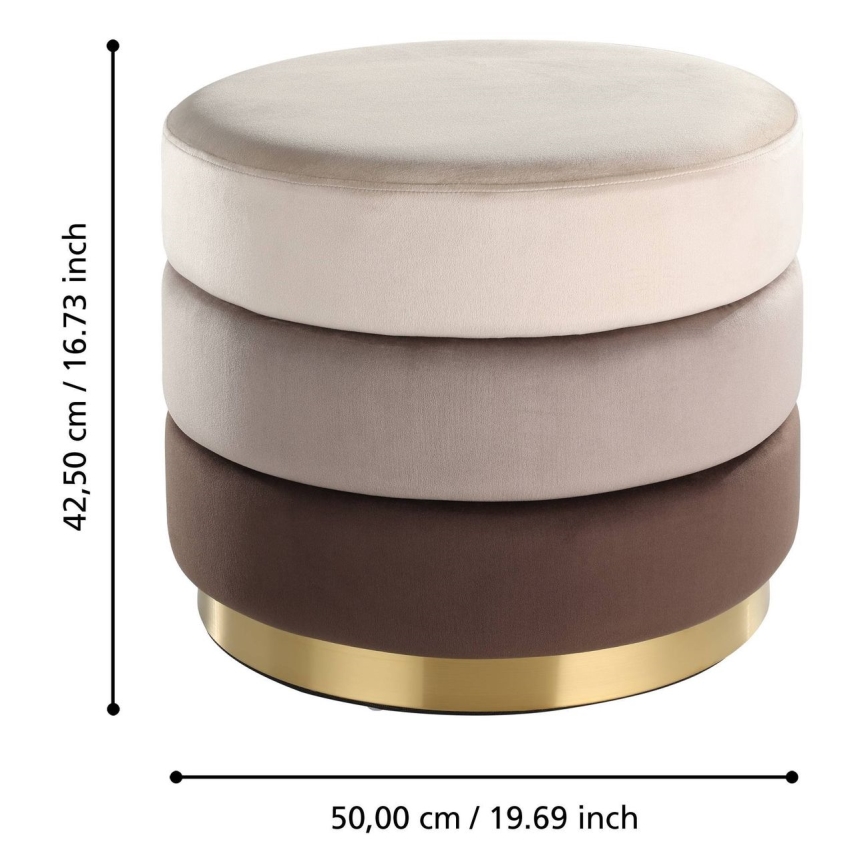 Eglo - Stool 42,5x50 cm brown/gold