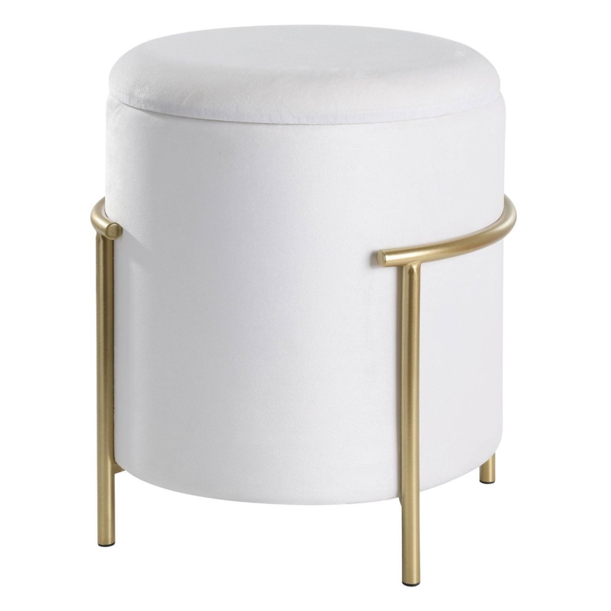 Eglo - Stool 46x41 cm white/gold