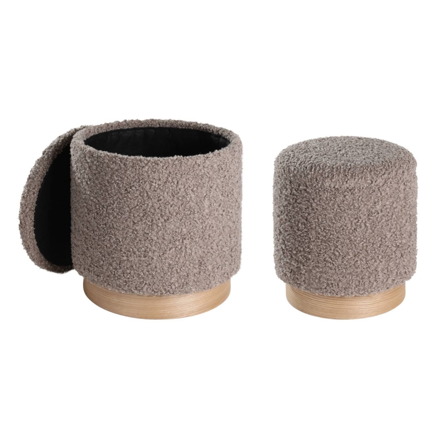 Eglo - SET 2x Stool d. 31,5/38,5 cm brown