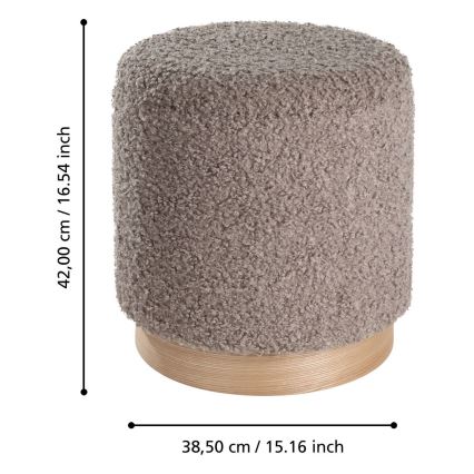 Eglo - SET 2x Stool d. 31,5/38,5 cm brown