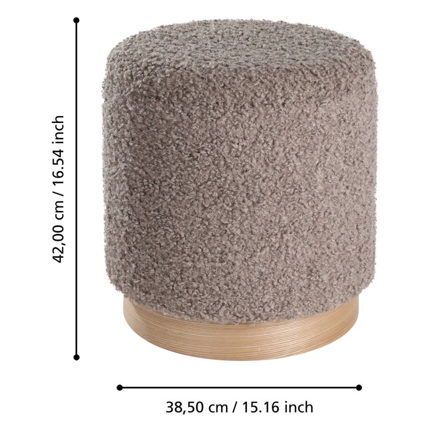 Eglo - SET 2x Stool d. 31,5/38,5 cm brown