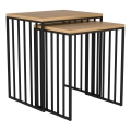 Eglo 424143 - Set of 2 TOZAWA Side Tables, Brown/Black