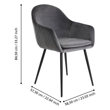 Eglo - Dining chair 87,5x58,5 cm grey