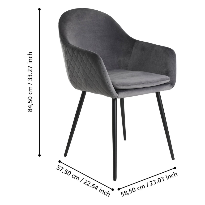 Eglo - Dining chair 87,5x58,5 cm grey