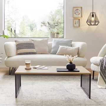 Eglo 424801 - AUKSIDE Coffee Table 53.5 x 100 cm brown/black