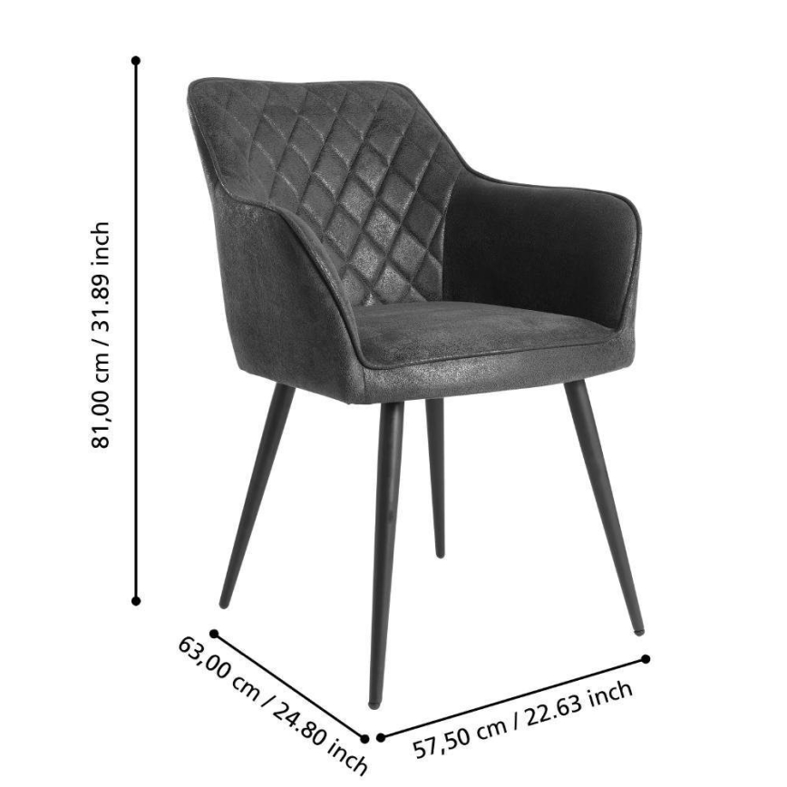 Eglo 424936 - MASANTOL Dining Chair, 83 x 57.5 cm, Grey