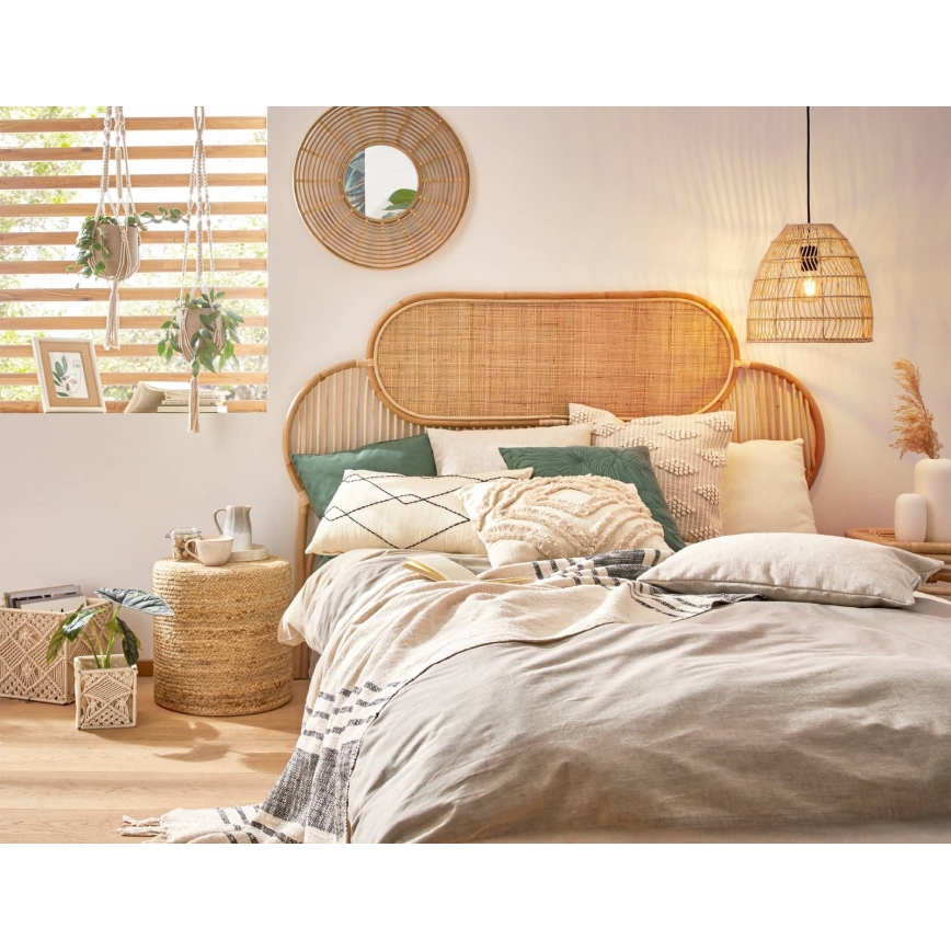 Eglo - Wall mirror d. 55 cm bamboo