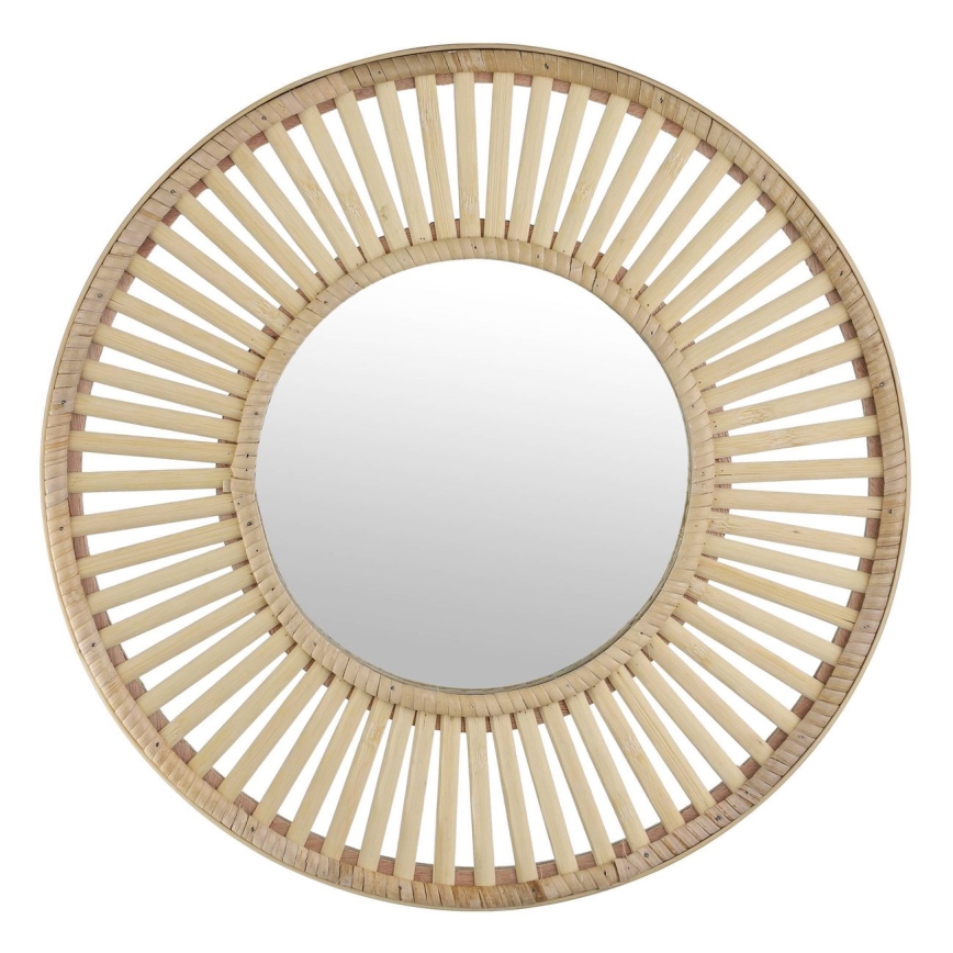 Eglo 425037 - MITSUKE Wall Mirror, Ø 40 cm, Bamboo