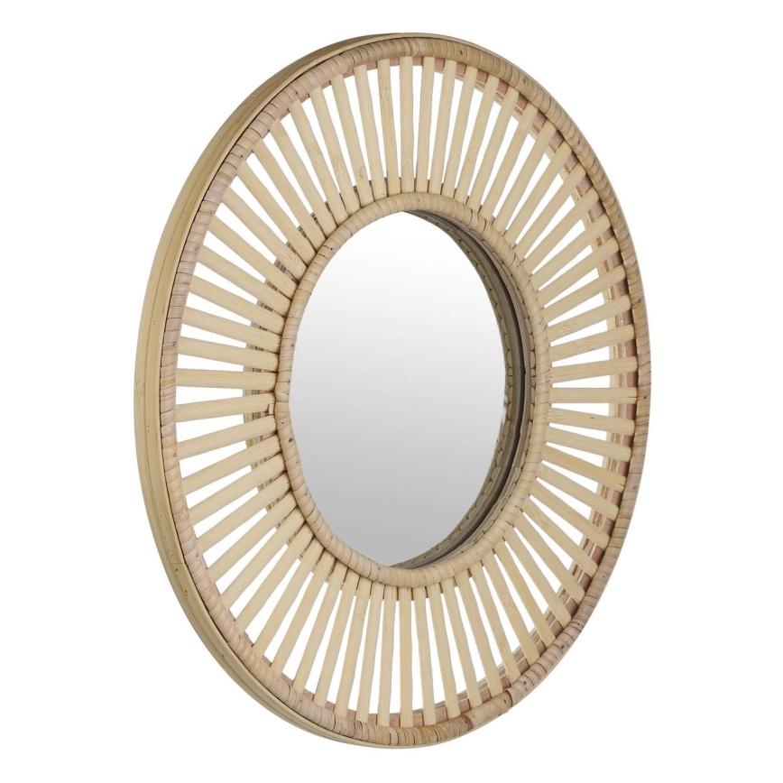 Eglo 425037 - MITSUKE Wall Mirror, Ø 40 cm, Bamboo