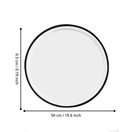 Eglo 425042 - BANI Wall Mirror Ø 31 cm, Black